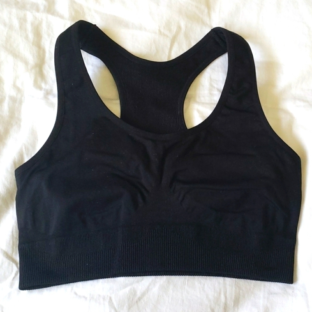 Wacoal Seamless, Wireless Sports Bra, Black, Sz 32